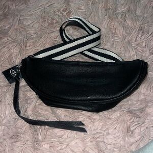 Ulta Black and White Belt Bag